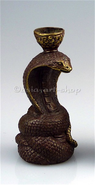 cobra- candleholder bronze