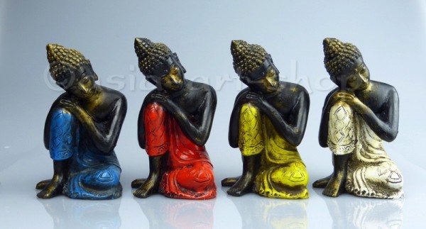 Bouddha gisante en fibre de verre 14 cm