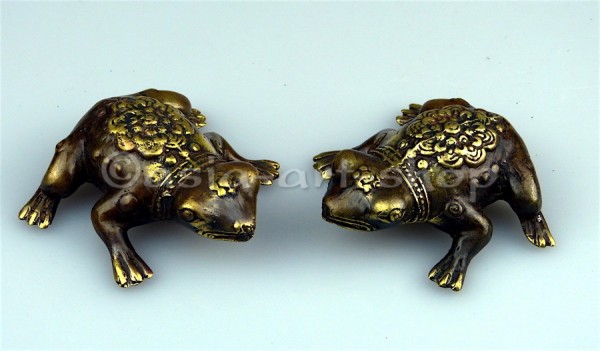 Bronze Frosch, braun-gold