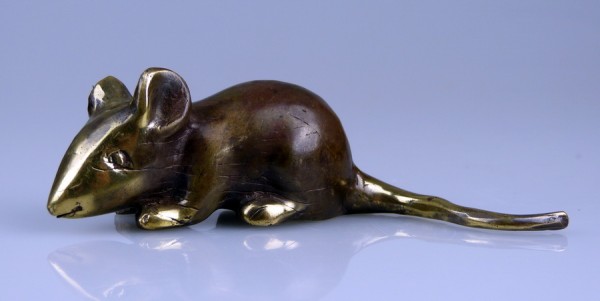 souris en bronze