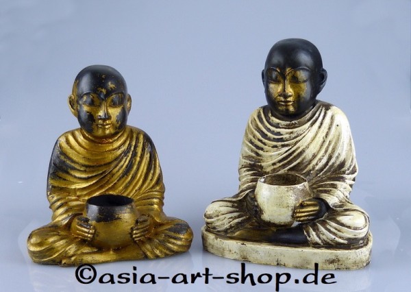 buddhist monk with sacrificial bowl