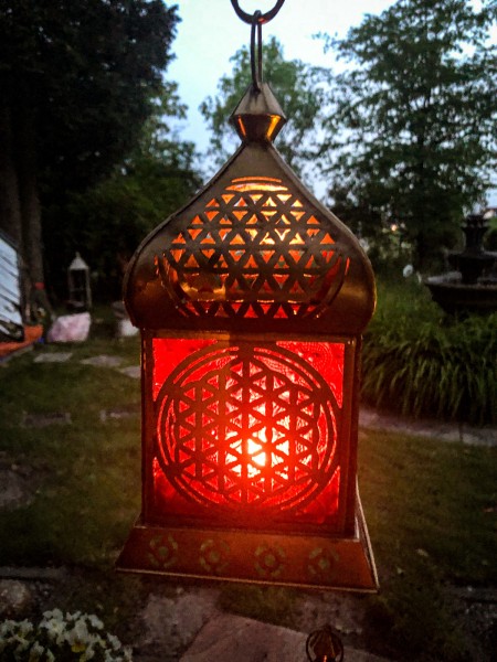 Lantern flower of life, gold 