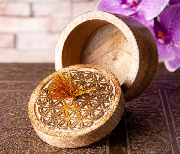 Flower of Life Box, round