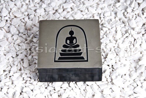 stone box-Buddha- - square